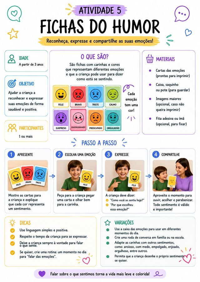 Amostra de atividade 5 do material Fala em Casa